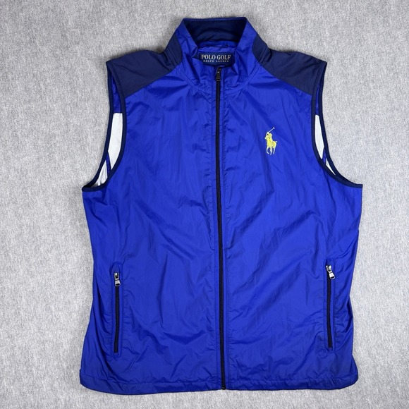 Polo Ralph Lauren Other - POLO‎ GOLF RALPH LAUREN Vest Mens Medium Blue Windbreaker Water Resistant